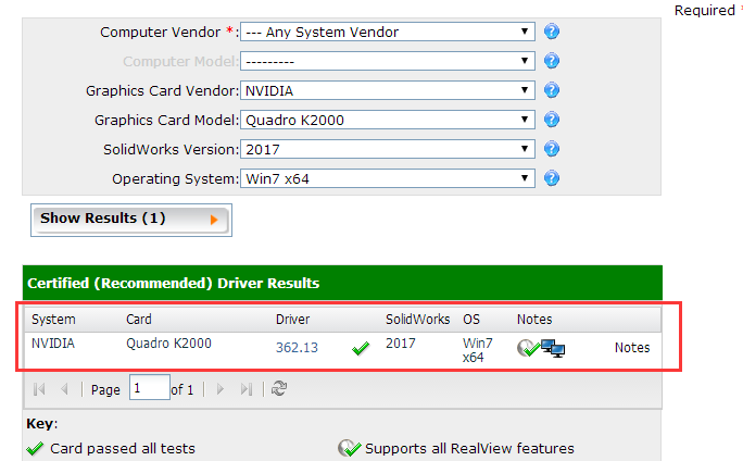 评估显卡是否支持SolidWorks RealView